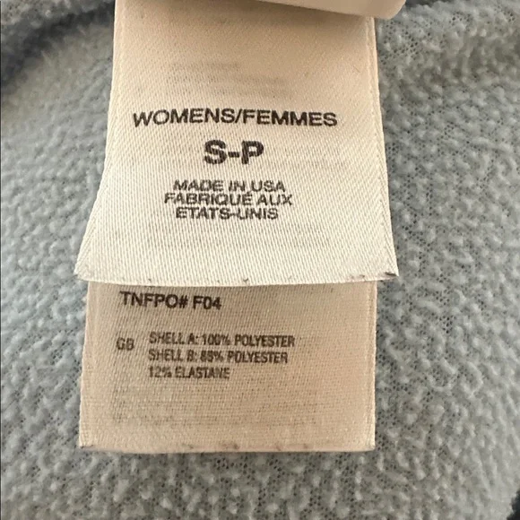 Vintage 90s North Face Women Fleece Baby Powder Blue Quarter Zip Pullover - Picture 5 of 7